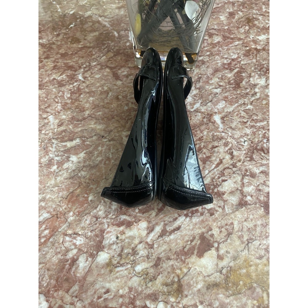 Burberry Black Patent Leather Round Toe Ballet Flat Shoes 38.5/US 8.5 EUC! $400 - Picture 10 of 13